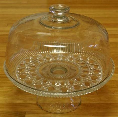Glass Cake Plate Dome Ebay