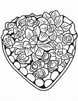 Coloring Pages Heart Hearts Adults Flowers Flower Valentines Made Bleeding Printable Supercoloring Bestcoloringpagesforkids Kids sketch template
