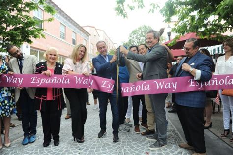 espaÑola way reopens with grand reveal block party miami beach