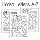 Hidden Letter Letters Printable Worksheets Printables Alphabet Preschool Color Coloring Kindergarten Pages Number Recognition Typicallysimple Reveal Writing Choose Board Shop sketch template