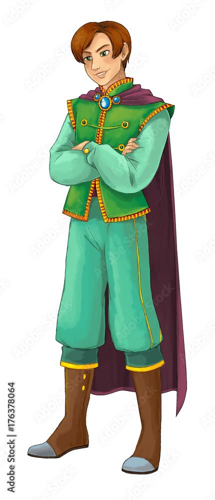 cartoon character nobleman prince illustration  children stock