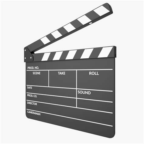 clapper board  model cgtrader