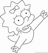 Maggie Simpson Coloring Looking Pages Coloringpages101 sketch template