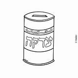 Tzedakah Box Coloring Pages Template sketch template