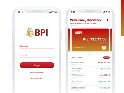 bpi banking app  danmark arqueza  dribbble
