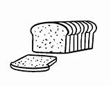 Bread Coloring Sliced Loaf Slice Drawing Pages Colorear Pasta Coloringcrew Food Getdrawings sketch template