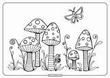 Mushrooms Fungus Coloringoo sketch template