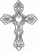 Crucifix Coloring Getcolorings Cross sketch template