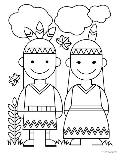 indian coloring pages