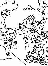 Coloring Outside Pages Playing Kids Leaves Fall Outdoors Children Color Jumping Pile Into Getcolorings Popular Coloringhome Print 73kb 405px sketch template