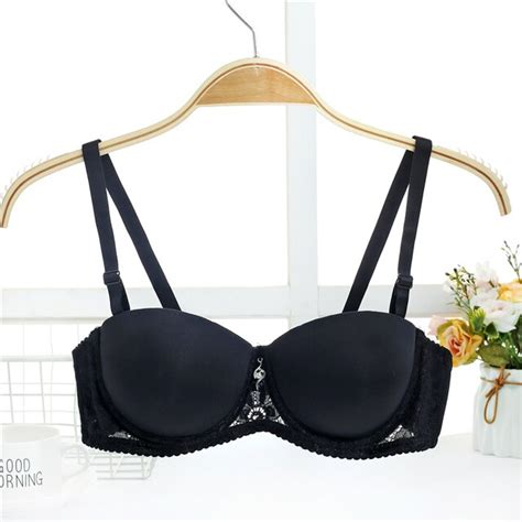 mozhini sexy double push up bras for women underwear lace gather half