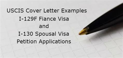 uscis cover letter examples form   petition  alien fiance