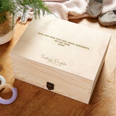 personalised christening gift keepsake box  sundays daughter