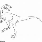 Jurassic Fallen Troodon sketch template