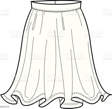 fashion illustration of a flowing skirt stock vector art 131612994 istock