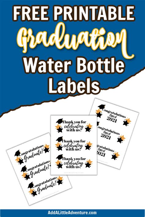 graduation water bottle labels  printables add