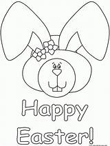 Easter Coloring Happy Pages Bunny Printable Face Print Kids Template Templates Colouring Card Pdf Cartoons Miscellaneous Preschoolers Eggs Fargelegge Tegninger sketch template