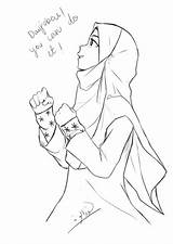 Muslimah Getdrawings Drawing sketch template