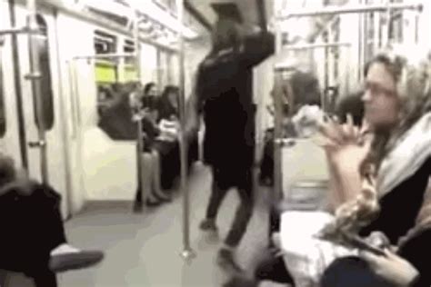 iranian woman flouts the rules and dances on tehran metro dazed
