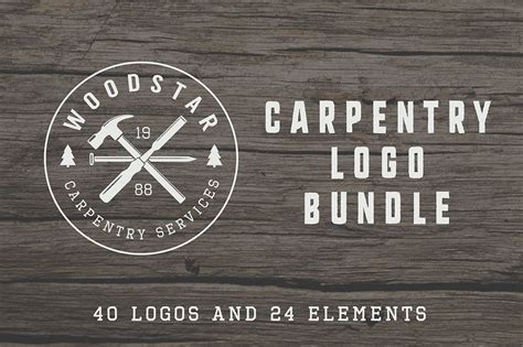 set  vintage carpentry logos carpentry woodworking logo logo design