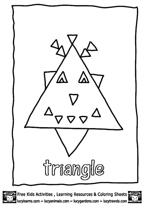 triangles coloring pages   print