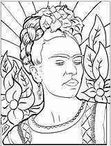 Frida Kahlo Coloring Obras Dibujo Colorare Da Kalho Colorear Para Arte Pages Famosas Cuadros Niños Imagen Famosos Print Desde Azcoloring sketch template