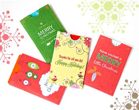 holiday gift card holder printables