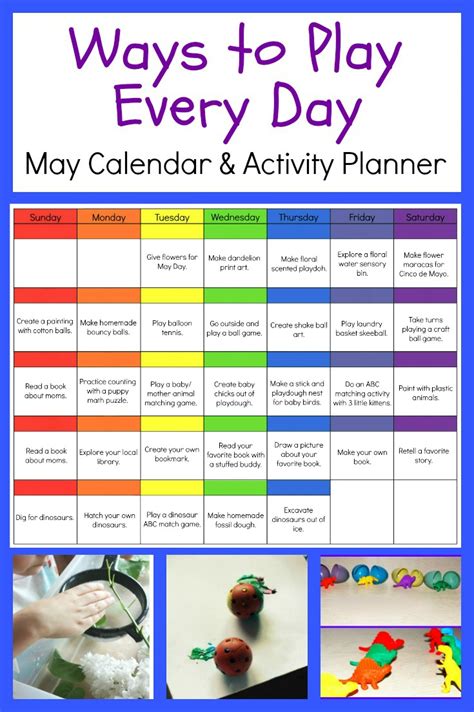 ways  play everyday  activity calendar  preschoolers