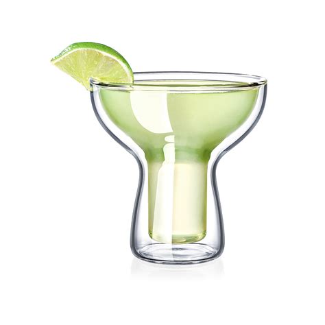 Double Wall Classic Margarita Glasses Unique Shaped Insulated Etsy