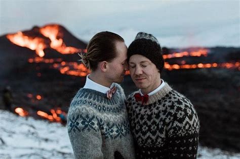 Gay Couple Marries In Front Of Erupting Volcano