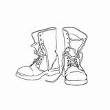 Combat Boot Px sketch template