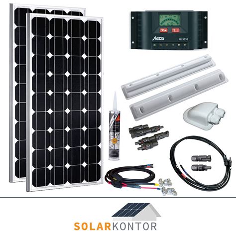 wattstunde wohnmobil  solaranlage solar set komplettpaket watt steca ebay