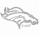 Broncos Denver Stencil Coloring Stencilrevolution sketch template