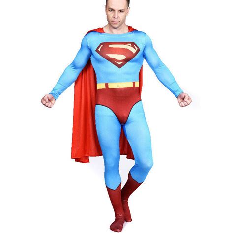 Adult Superman Costume Halloween Costumes Men Superhero