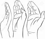 Hand Palm Drawing Open Palms Hands Drawn Getdrawings sketch template