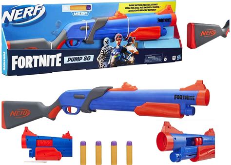 nerf fortnite pump sg blaster pump action mega dart ages toy gun shotgun fire