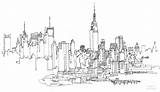 City Outline Drawing York Skyline Line Sketch Nyc Coloring Pages Cityscape Drawings Pen Landscape Ink Paintingvalley Tumblr Pencil Google Sketches sketch template