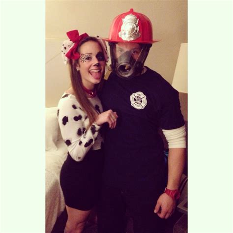 firefighter and dalmation coatume diy couples costume