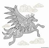 Coloring Pegasus Pages Adult Horse Printable Hard Animal Winged Advanced Book Color Print Colouring Sheets Favecrafts Craftfoxes Playful Zoom Online sketch template