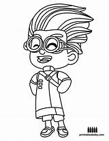 Pj Masks Coloring Pages Catboy Gecko Color Getcolorings sketch template