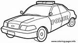 Car Coloring Police Pages Printable sketch template
