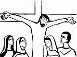 Crucifixion Jesus Pages Coloring Cartoon Getdrawings Getcolorings Color Drawing Christ sketch template