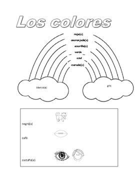 spanish colors coloring page  rainbow  colors spanish colors