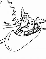 Canoe Coloring Drawing Pages Paddle Boat Rowing Kids Silhouette Sports Summer Getdrawings Designlooter Popular 37kb 1275 sketch template