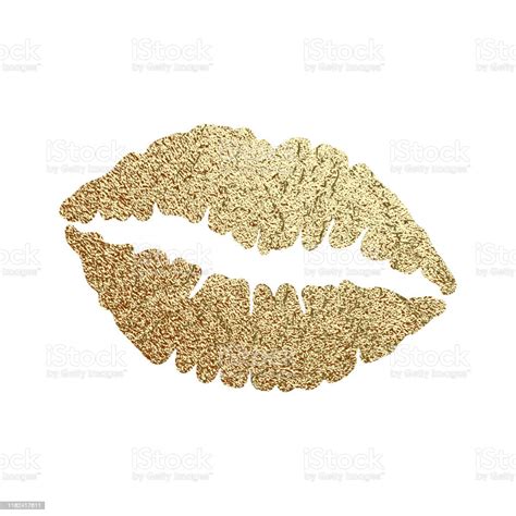 gold lips illustration vector stock illustration download image now