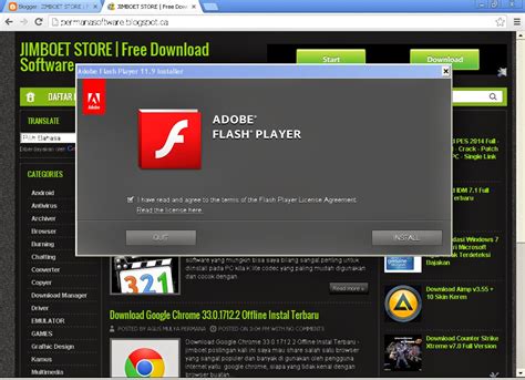 adobe flash player  offline instal terbaru