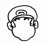 Mario Hat Drawing Outline Mustache Clipart Cliparts Getdrawings Library Line sketch template