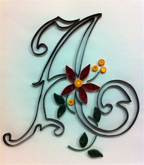 quilled monogram  quilling paper craft quilling letters quilling