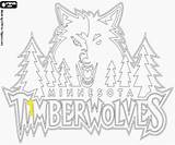 Coloring Timberwolves Minnesota Pages Nba Printable Logo Emblem Game Conference Logos Team Divyajanani Kleurplaten Division Northwest Western sketch template