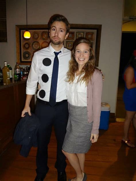 three whole punch jim and pam from the office halloween couples costume unique couple